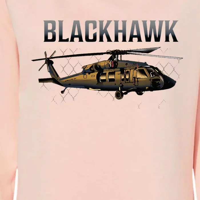 Blackhawk Military Helicopter Womens California Wash Sweatshirt