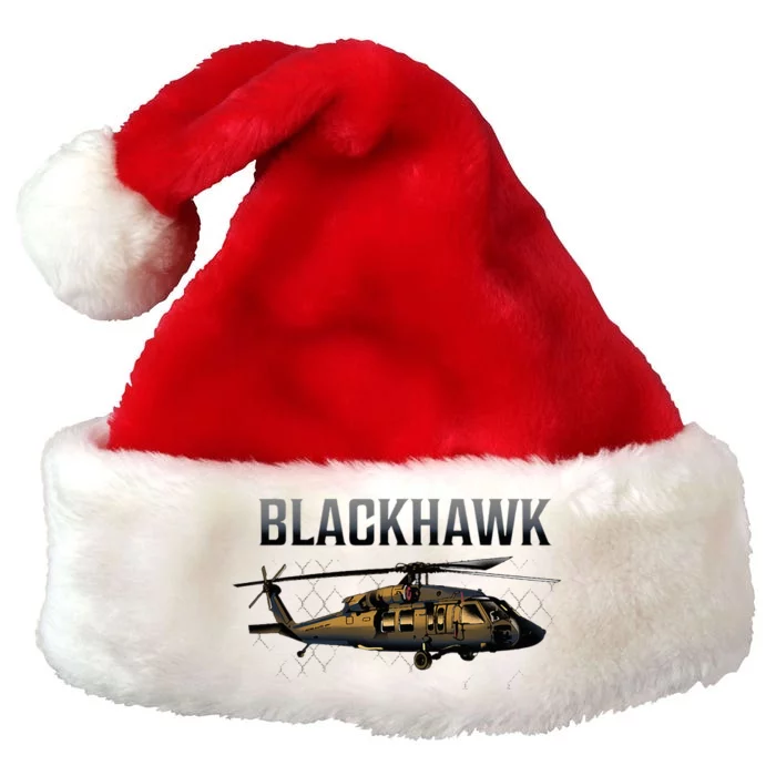 Blackhawk Military Helicopter Premium Christmas Santa Hat