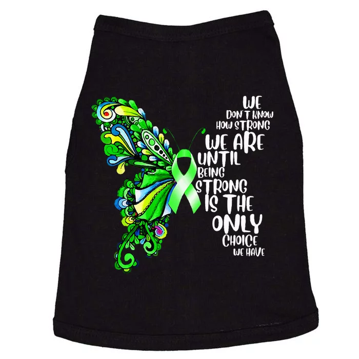 Butterfly Mental Health Green Ribbon Awareness Doggie Tank