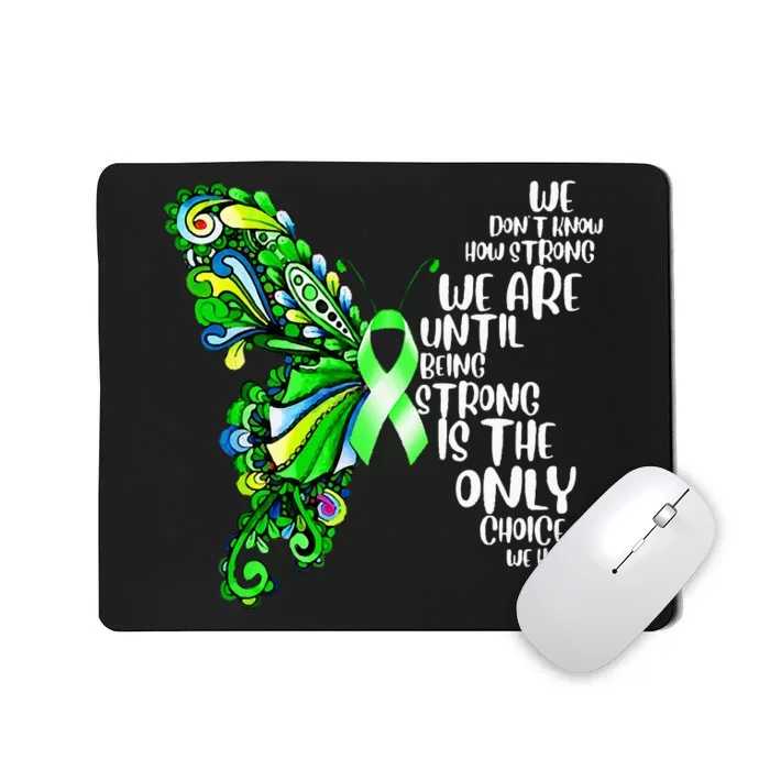 Butterfly Mental Health Green Ribbon Awareness Mousepad