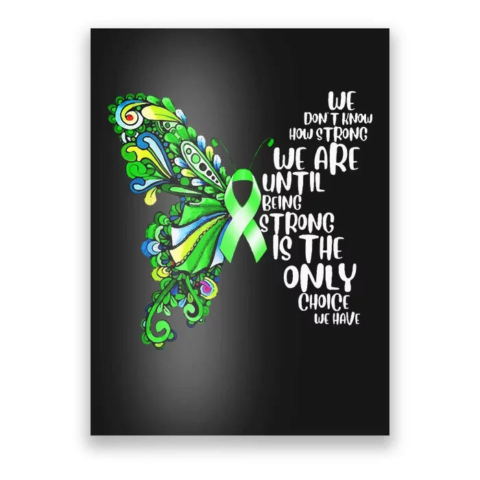 Butterfly Mental Health Green Ribbon Awareness Poster