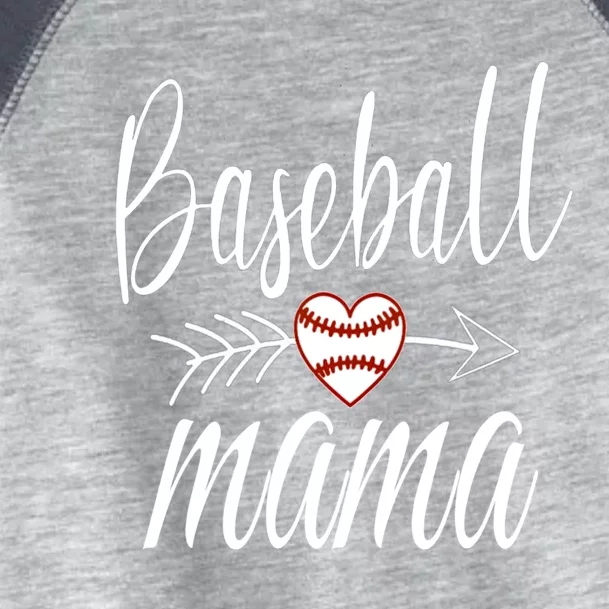 Baseball Mama Heart Mother's Day Mom For Baseball Lovers Gift Toddler Fine Jersey T-Shirt