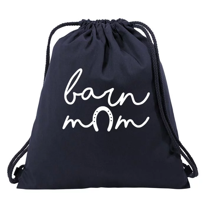 Barn Mom Horse Mama Equestrian Mother Horseback Riding Cool Gift Drawstring Bag