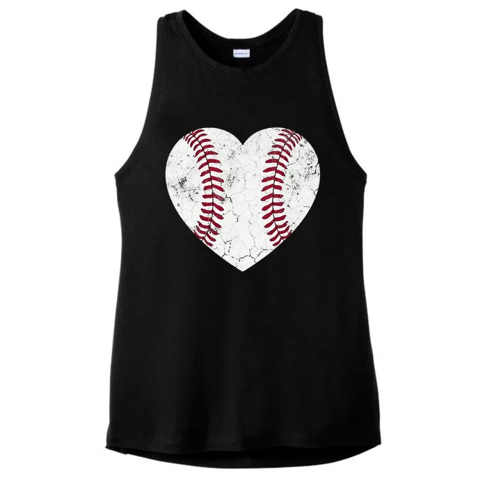 Baseball Mom Heart Baseball Softball Mom Mama Mothers Day Ladies Tri-Blend Wicking Tank