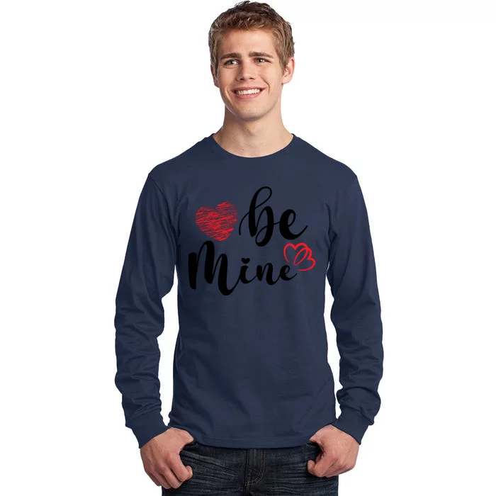 Be Mine Heart Cute Valentines Day Tall Long Sleeve T-Shirt