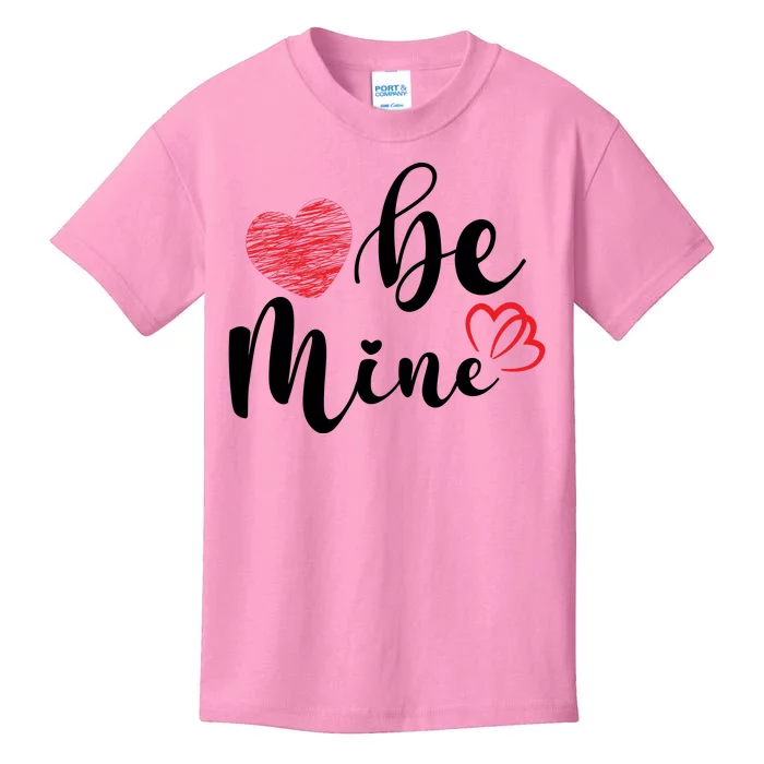 Be Mine Heart Cute Valentines Day Kids T-Shirt