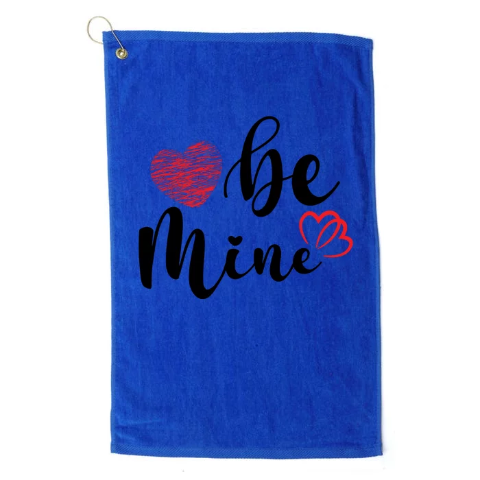 Be Mine Heart Cute Valentines Day Platinum Collection Golf Towel