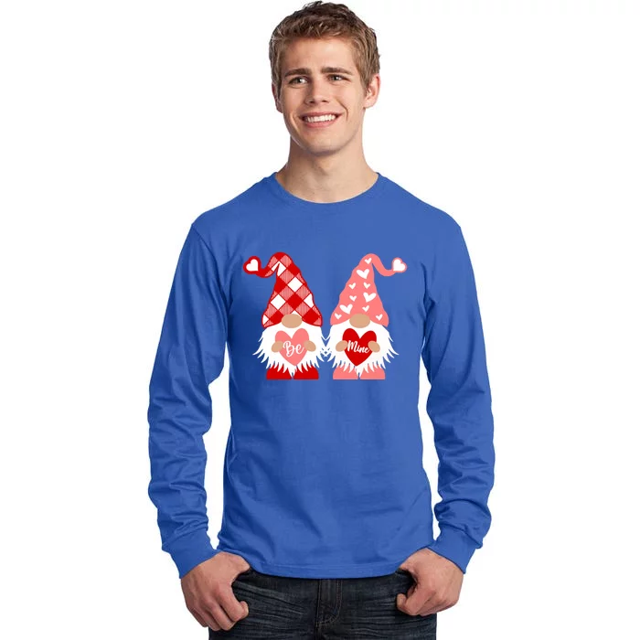 Be Mine Hearts Valentines Day Gnomes Gift Tall Long Sleeve T-Shirt