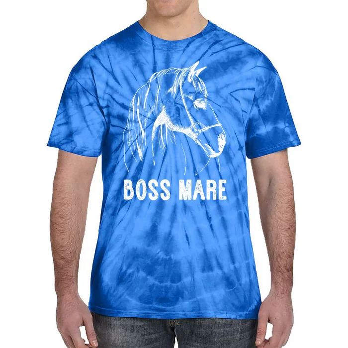 Boss Mare Horseback Riding Equestrians Horse Gift Tie-Dye T-Shirt