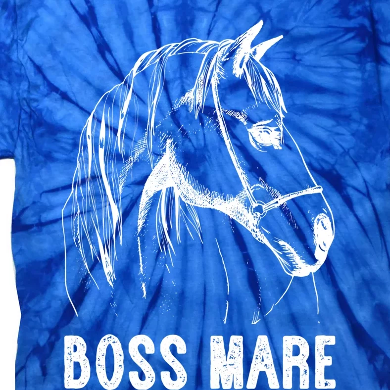 Boss Mare Horseback Riding Equestrians Horse Gift Tie-Dye T-Shirt