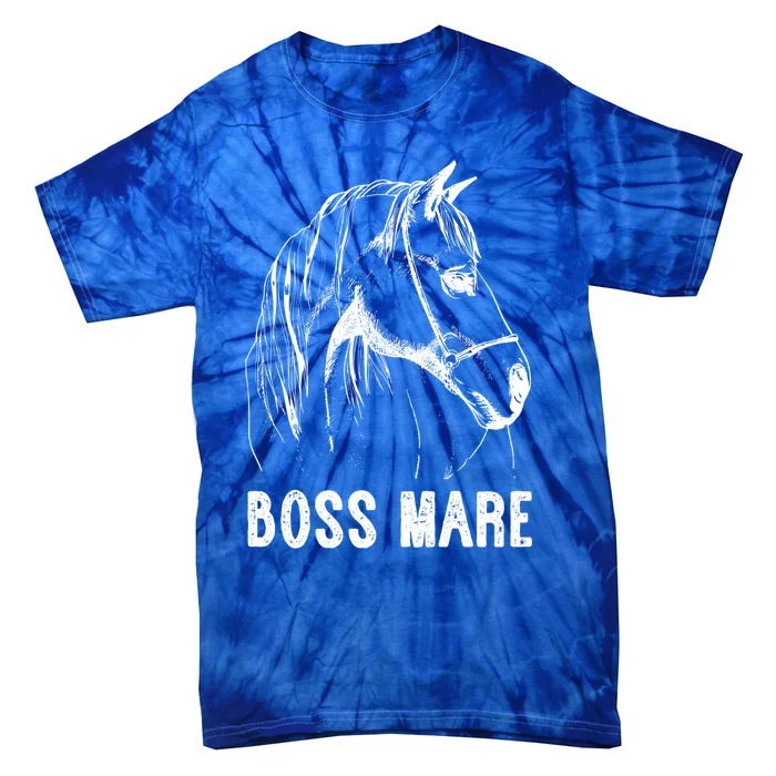 Boss Mare Horseback Riding Equestrians Horse Gift Tie-Dye T-Shirt