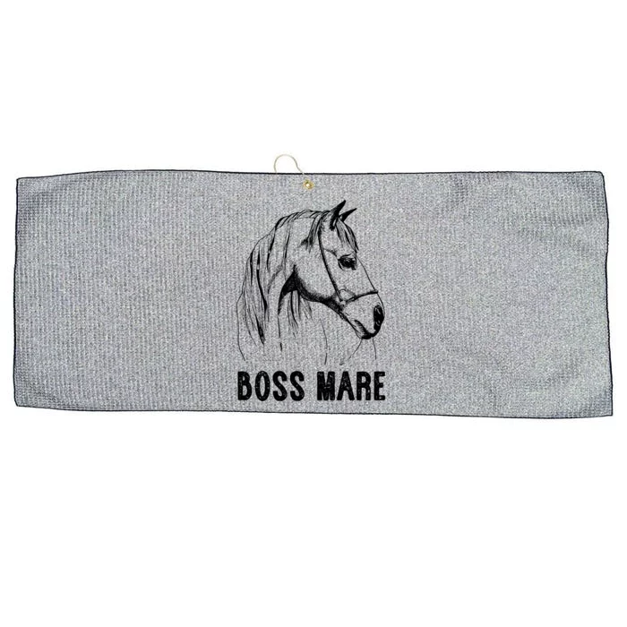 Boss Mare Horseback Riding Equestrians Horse Gift Large Microfiber Waffle Golf Towel