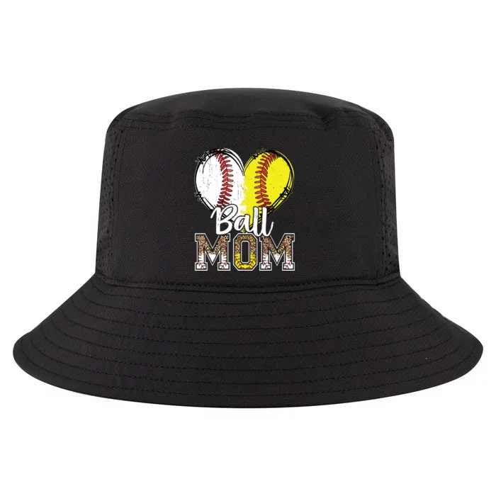 Ball Mom Heart Baseball Softball Mama Mothers Day Cool Comfort Performance Bucket Hat