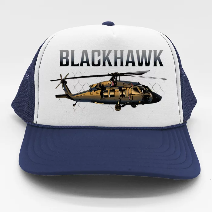 Blackhawk Military Helicopter Trucker Hat