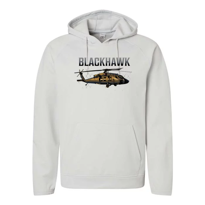 Blackhawk Military Helicopter Performance Fleece Hoodie