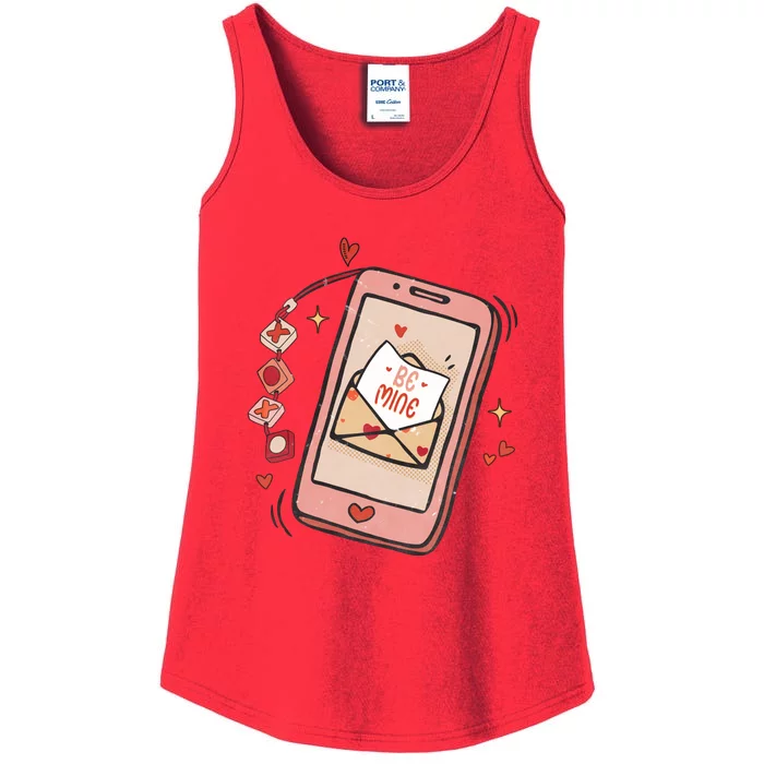 Be Mine Happy Valentine's Day Gift Ladies Essential Tank