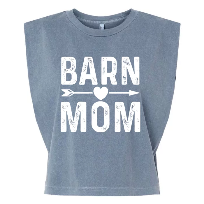 Barn Mom Horse Riding Barnyard Animals Mothers Day Funny Gift Garment-Dyed Women's Muscle Tee