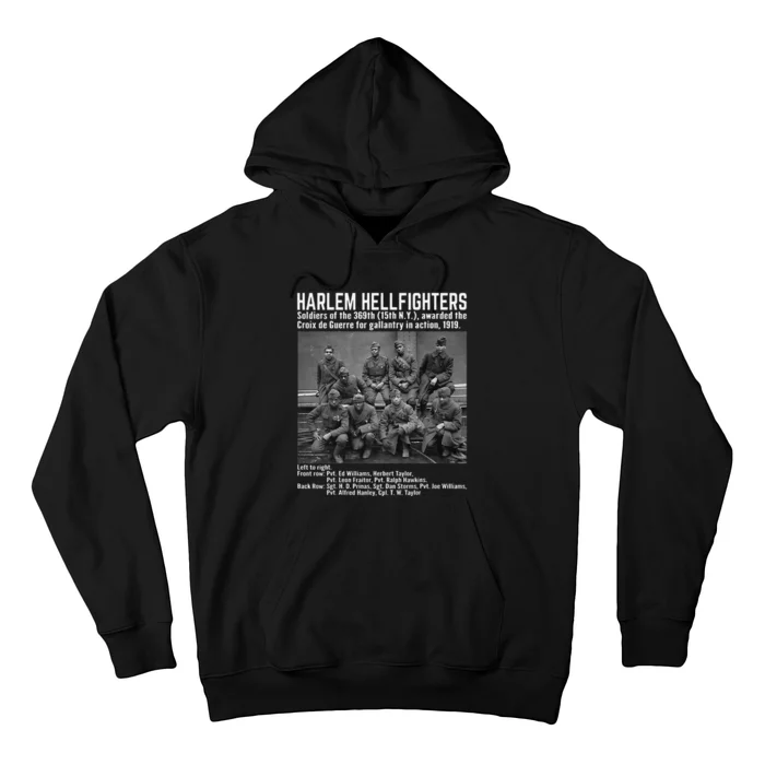 Black Military History USA Black History Harlem Hellfighters Hoodie