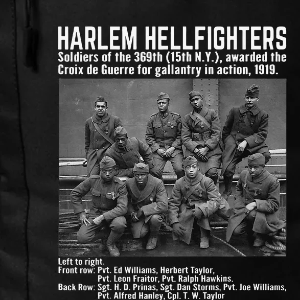 Black Military History USA Black History Harlem Hellfighters Daily Commute Backpack