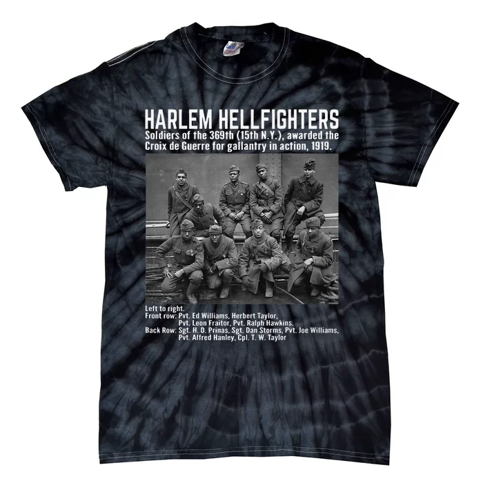 Black Military History USA Black History Harlem Hellfighters Tie-Dye T-Shirt