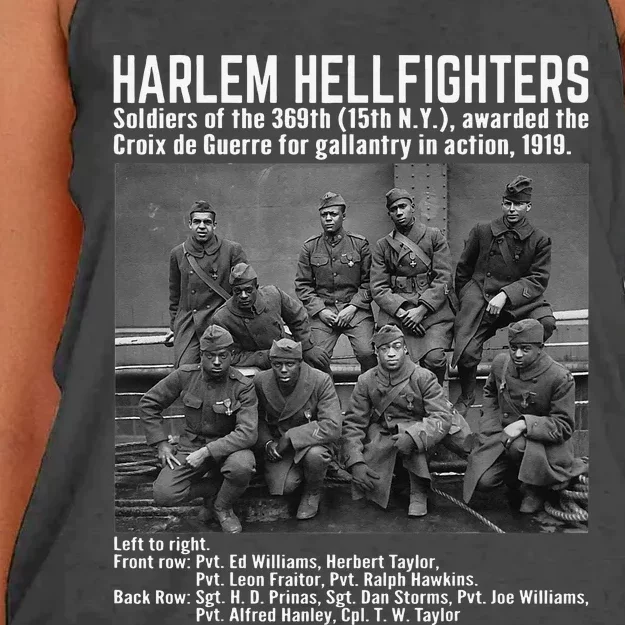 Black Military History USA Black History Harlem Hellfighters Women's Knotted Racerback Tank