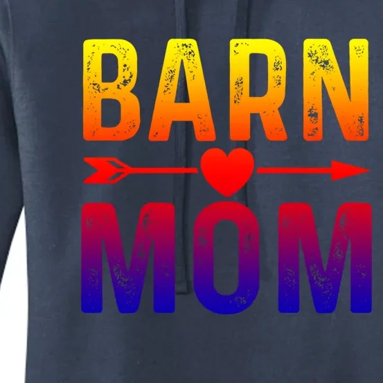 Barn Mom Horse Riding Barnyard Animals Mothers Day Funny Gift Women's Pullover Hoodie