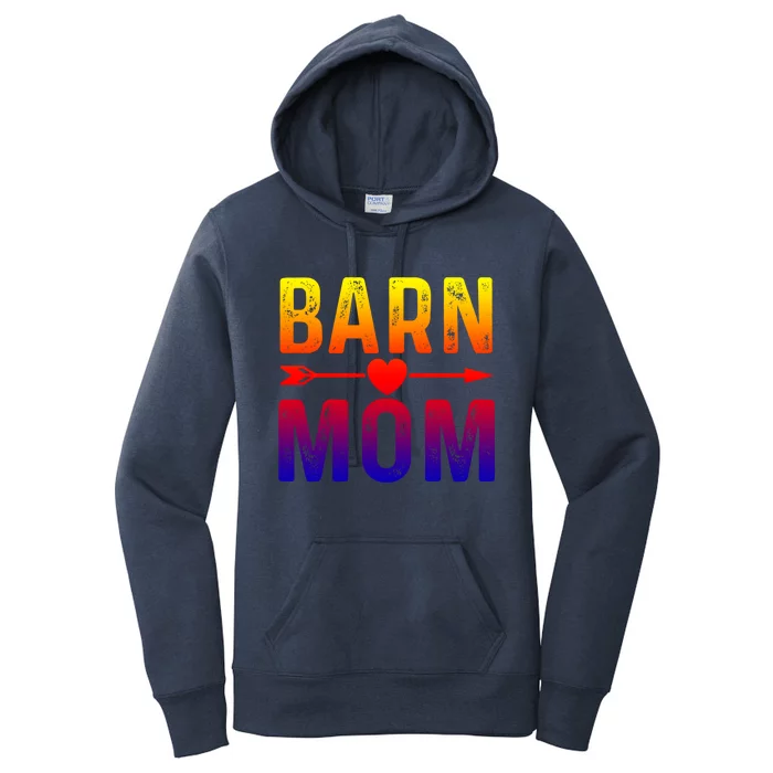 Barn Mom Horse Riding Barnyard Animals Mothers Day Funny Gift Women's Pullover Hoodie