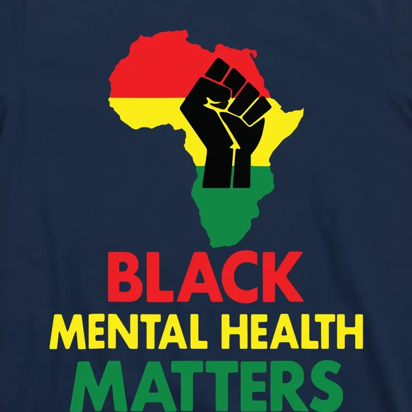 Black Mental Health, African Map Mental Health Awareness T-Shirt