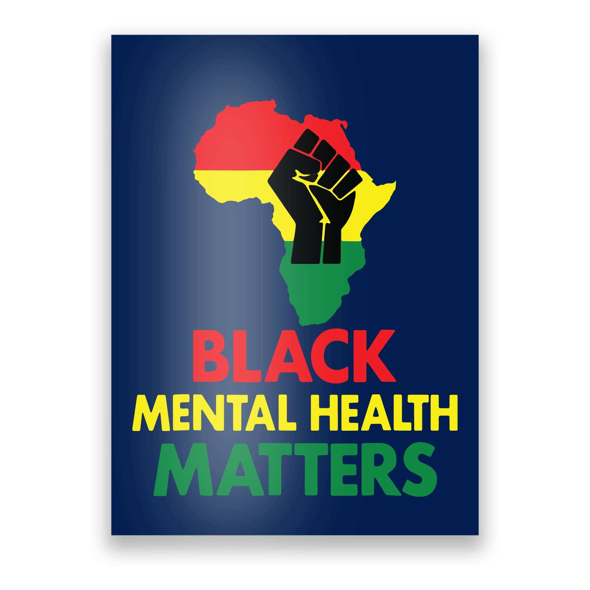 Black Mental Health, African Map Mental Health Awareness Poster