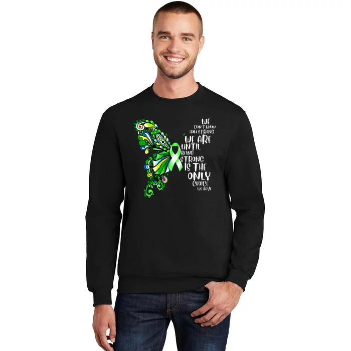 Butterfly Mental Health Green Ribbon Awareness Sweatshirt