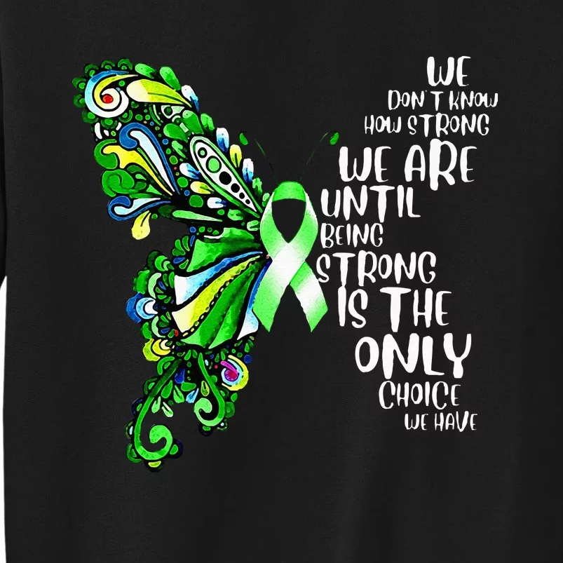 Butterfly Mental Health Green Ribbon Awareness Sweatshirt