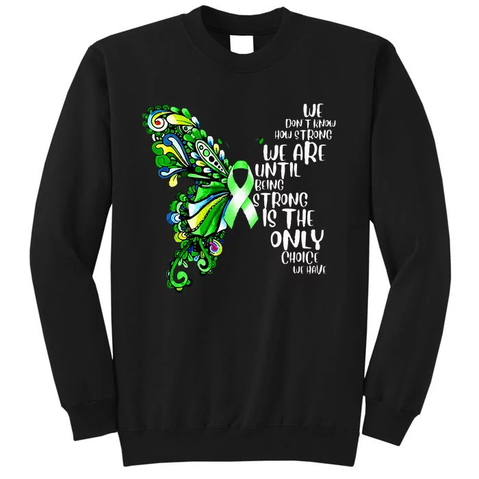 Butterfly Mental Health Green Ribbon Awareness Sweatshirt