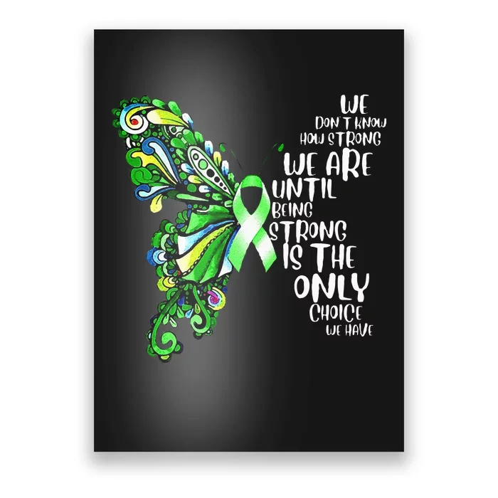 Butterfly Mental Health Green Ribbon Awareness Poster