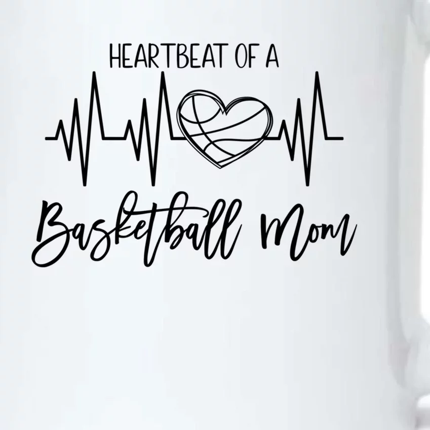 Basketball Mom Heartbeat Cute Proud Mama Gift Black Color Changing Mug