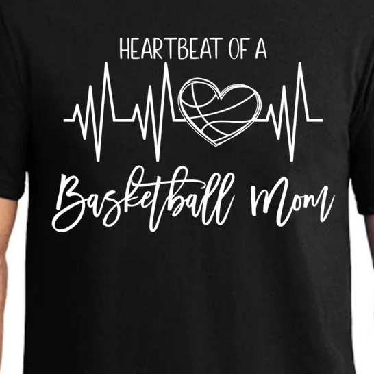 Basketball Mom Heartbeat Cute Proud Mama Gift Pajama Set