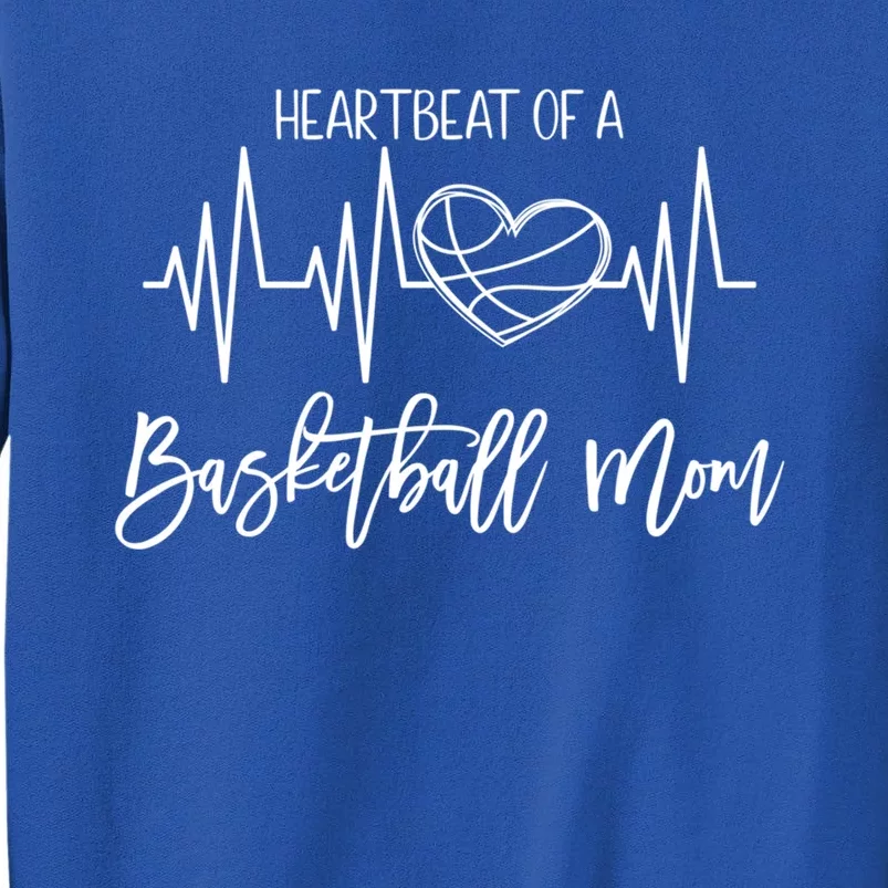 Basketball Mom Heartbeat Cute Proud Mama Gift Sweatshirt