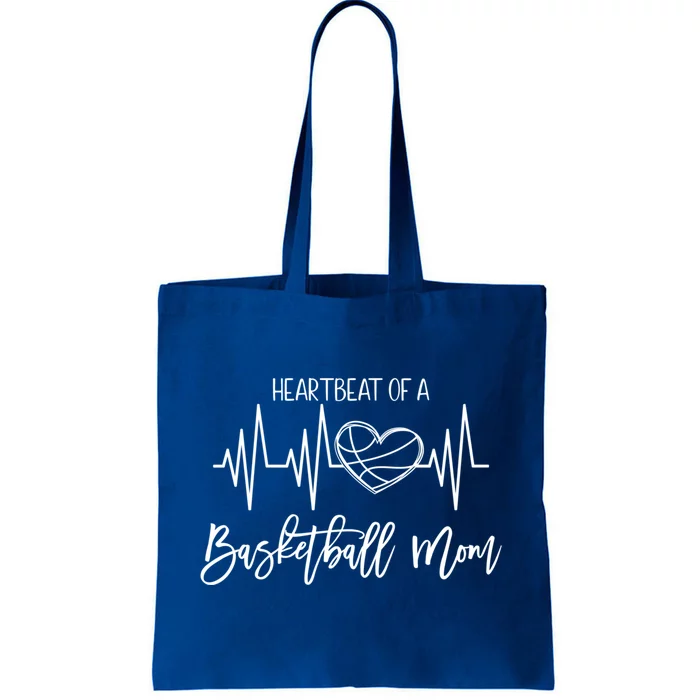 Basketball Mom Heartbeat Cute Proud Mama Gift Tote Bag