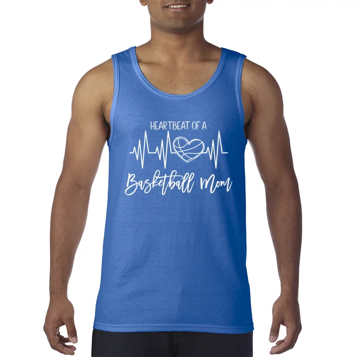 Basketball Mom Heartbeat Cute Proud Mama Gift Tank Top