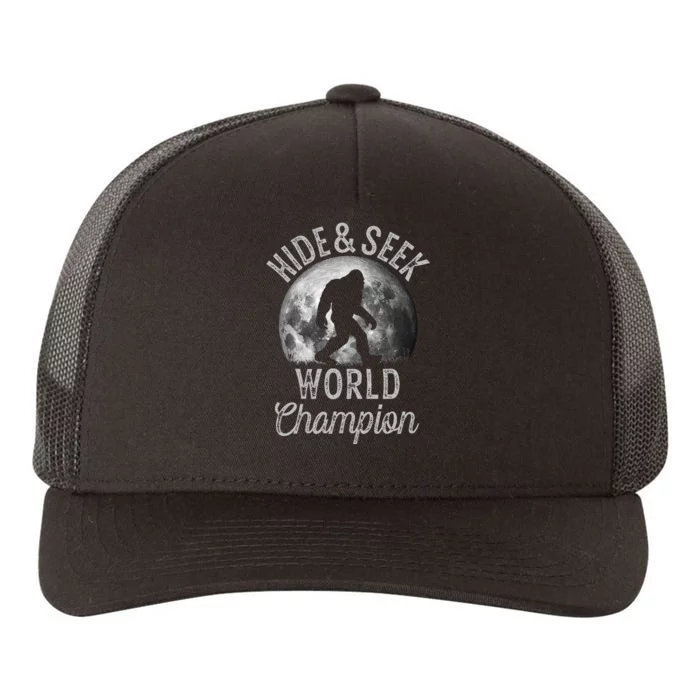 Bigfoot Moon Hide And Seek World Champion Sasquatch Yupoong Adult 5-Panel Trucker Hat