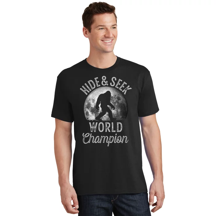 Bigfoot Moon Hide And Seek World Champion Sasquatch T-Shirt