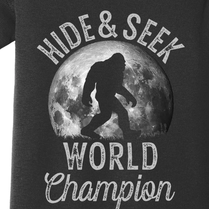 Bigfoot Moon Hide And Seek World Champion Sasquatch Baby Bodysuit