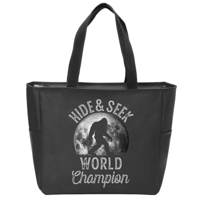 Bigfoot Moon Hide And Seek World Champion Sasquatch Zip Tote Bag