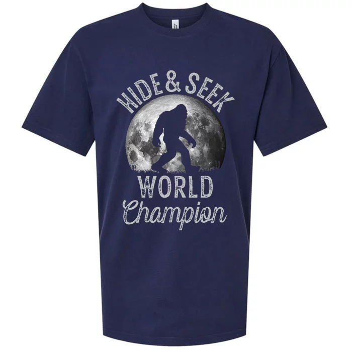 Bigfoot Moon Hide And Seek World Champion Sasquatch Sueded Cloud Jersey T-Shirt