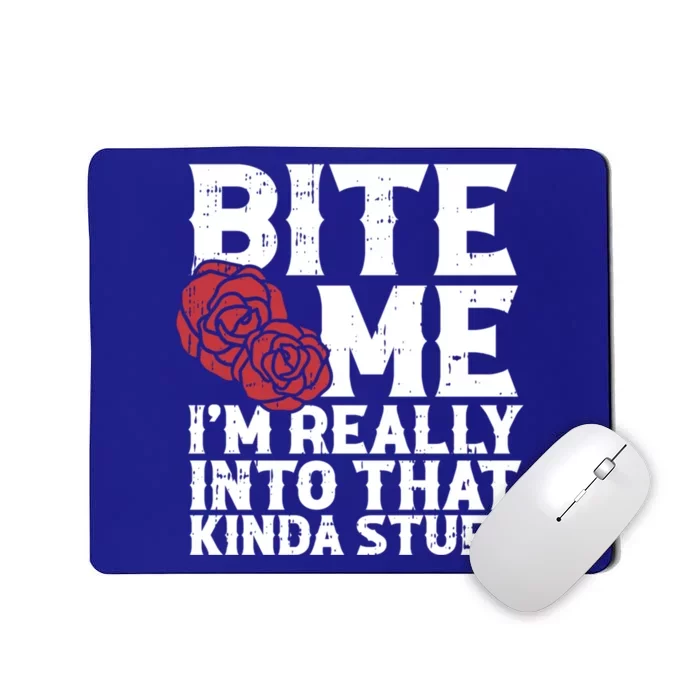 Bite Me Halloween Costume Funny Retro Sarcastic Humor Gift Mousepad