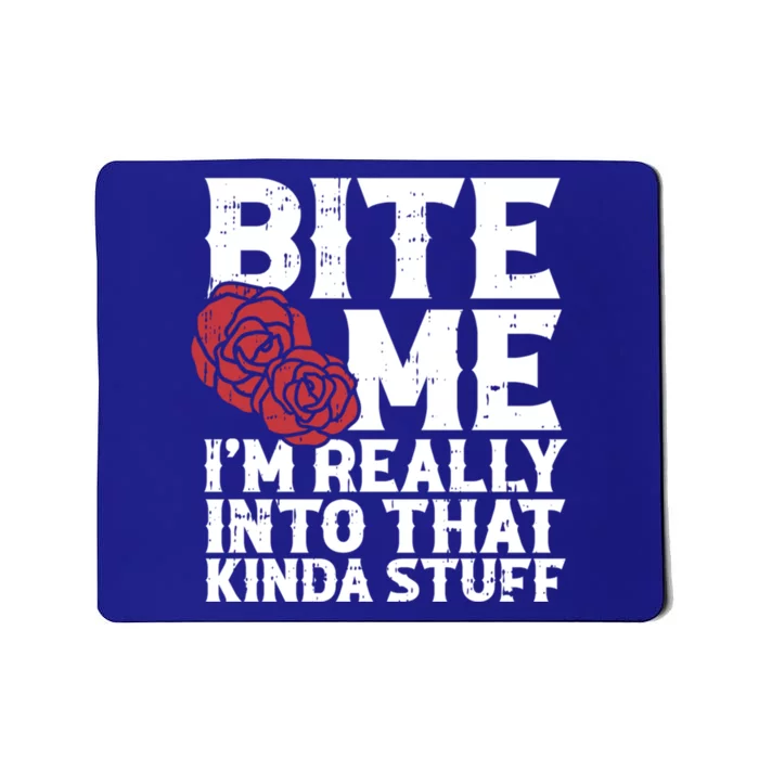 Bite Me Halloween Costume Funny Retro Sarcastic Humor Gift Mousepad