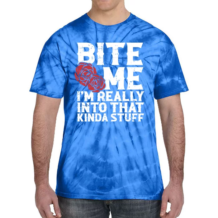 Bite Me Halloween Costume Funny Retro Sarcastic Humor Gift Tie-Dye T-Shirt