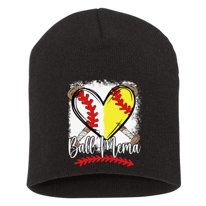 Ball Mema Heart Funny Softball Baseball Short Acrylic Beanie