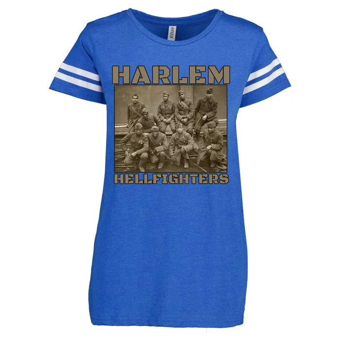 Black Military History USA Black History Harlem Hellfighters Enza Ladies Jersey Football T-Shirt