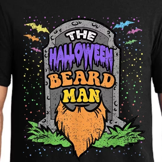 Beard Man Halloween Costume Funny Bearded Facial Hair Pajama Set