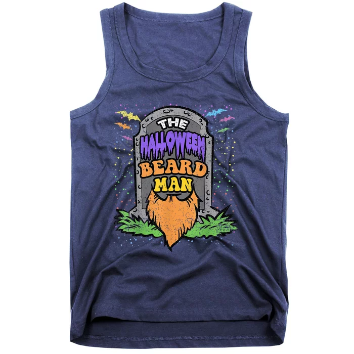 Beard Man Halloween Costume Funny Bearded Facial Hair Tank Top